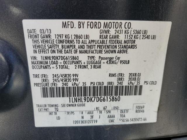 2013 LINCOLN MKS - 1LNHL9DK7DG615860
