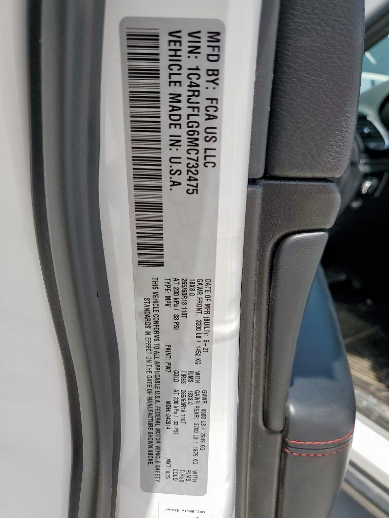 2021 JEEP GRAND CHER 1C4RJFLG6MC732475
