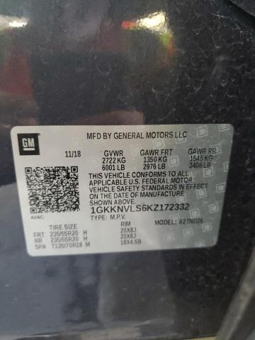 2019 GMC ACADIA ALL 1GKKNVLS6KZ172332