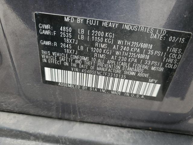 2015 SUBARU OUTBACK 3. - 4S4BSENC7F3310135