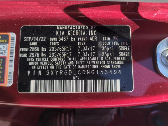 2022 KIA SORENTO LX 5XYRGDLC0NG153494