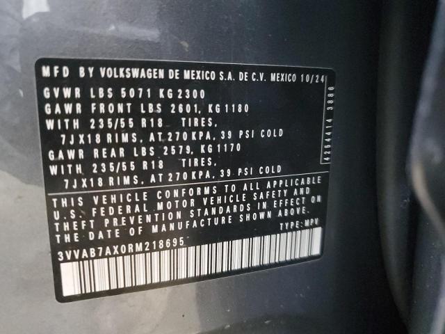 2024 VOLKSWAGEN TIGUAN WOL 3VVAB7AX0RM218695