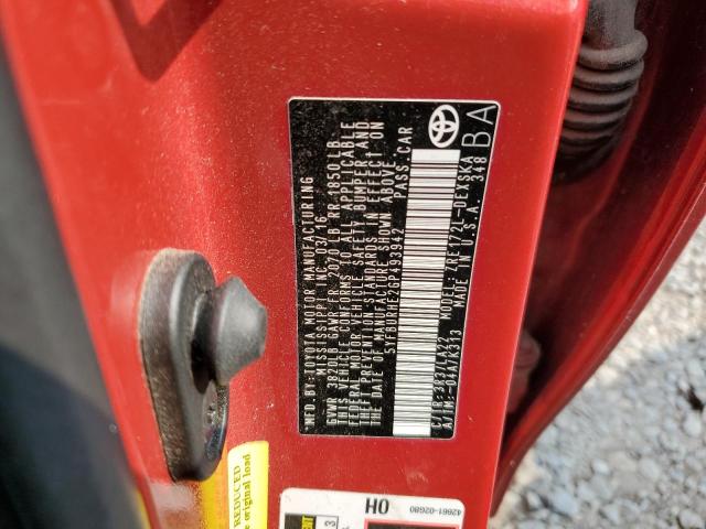 2016 TOYOTA COROLLA L - 5YFBURHE2GP493942