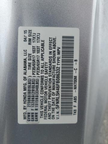 2015 HONDA ODYSSEY EX 5FNRL5H46FB086332