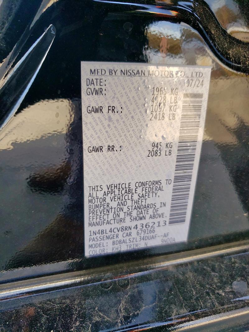 2024 NISSAN ALTIMA SR 1N4BL4CV8RN436213