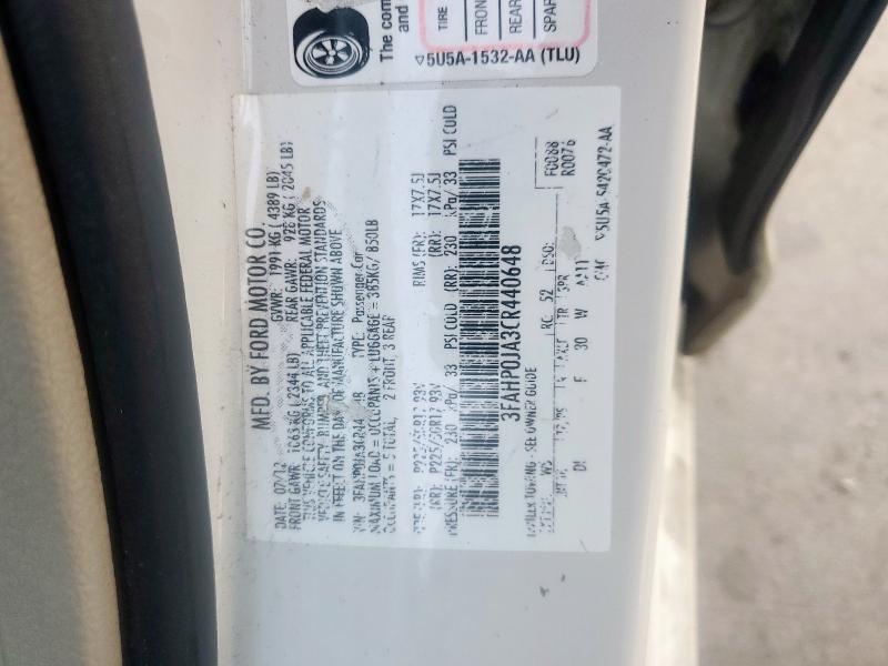 2012 FORD FUSION SEL - 3FAHP0JA3CR440648