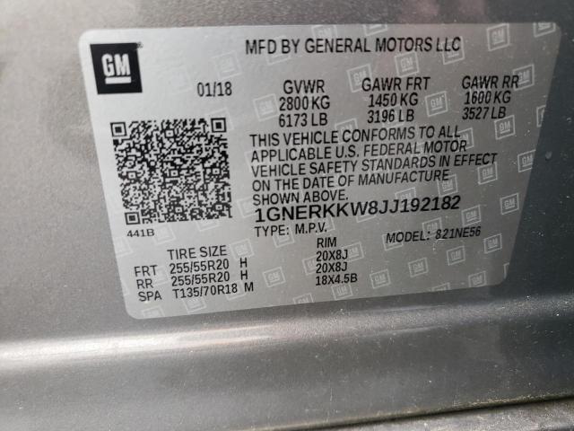 2018 CHEVROLET TRAVERSE P 1GNERKKW8JJ192182