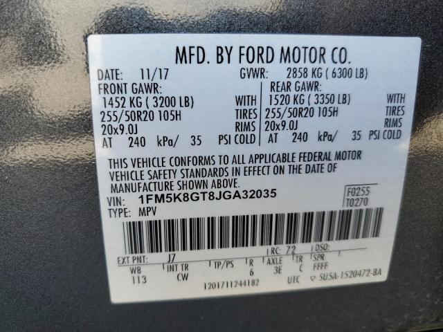 2018 FORD EXPLORER S 1FM5K8GT8JGA32035