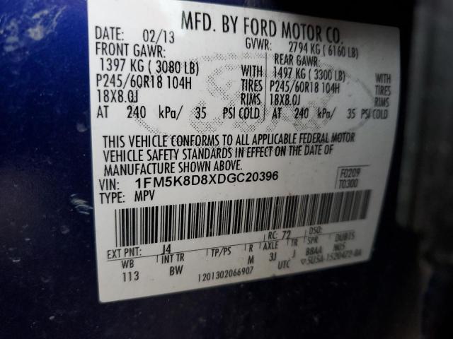2013 FORD EXPLORER X - 1FM5K8D8XDGC20396