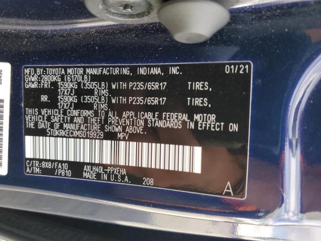 2021 TOYOTA SIENNA LE 5TDKRKECXMS019929