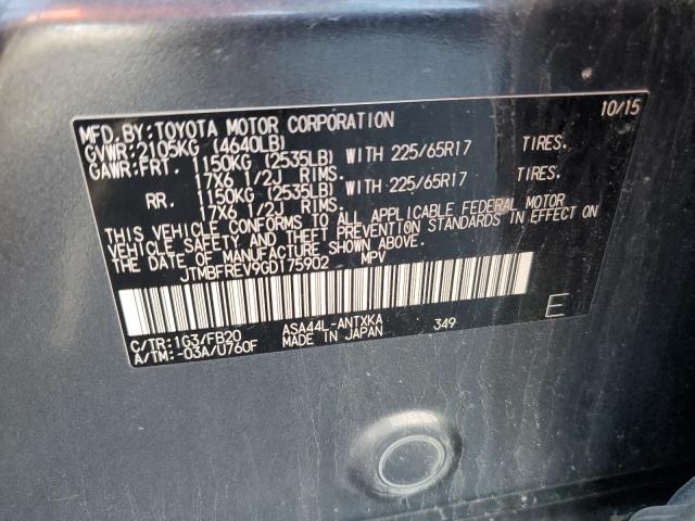 2016 TOYOTA RAV4 LE JTMBFREV9GD175902
