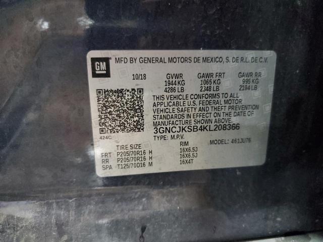 2019 CHEVROLET TRAX LS 3GNCJKSB4KL208366