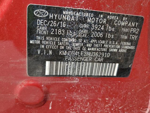 2017 HYUNDAI ELANTRA SE - KMHD84LF3HU362910
