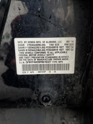 2015 HONDA PILOT SE 5FNYF4H39FB016327