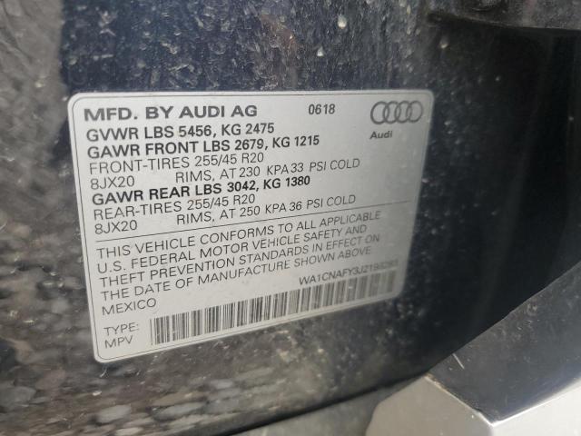 2018 AUDI Q5 PRESTIG WA1CNAFY3J2198283