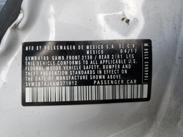 2017 VOLKSWAGEN JETTA S - 3VW2B7AJ6HM371012