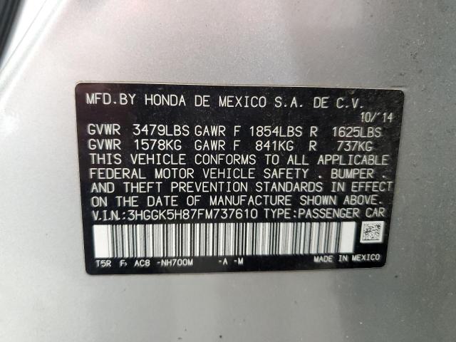 2015 HONDA FIT EX 3HGGK5H87FM737610