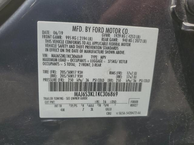 2019 FORD ECOSPORT T MAJ6S3KL1KC306869