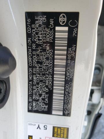 2016 TOYOTA PRIUS JTDKBRFU8G3007093
