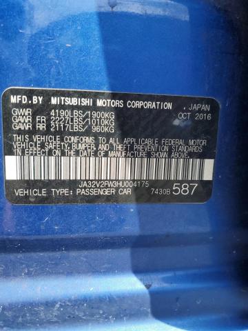 2017 MITSUBISHI LANCER ES JA32V2FW3HU004175