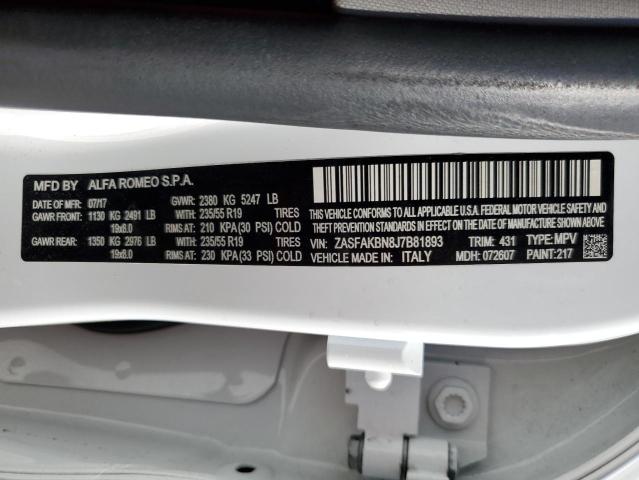 2018 ALFA ROMEO STELVIO TI ZASFAKBN8J7B81893