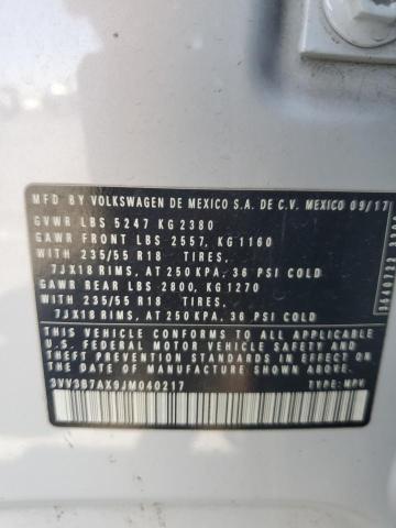 2018 VOLKSWAGEN TIGUAN SE - 3VV3B7AX9JM040217