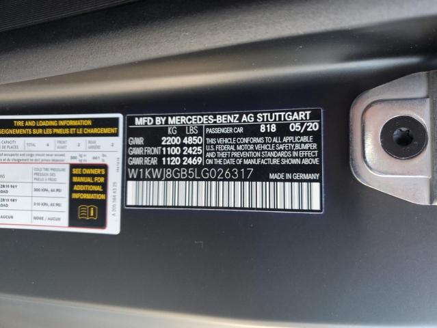 2020 MERCEDES-BENZ C 63 AMG W1KWJ8GB5LG026317
