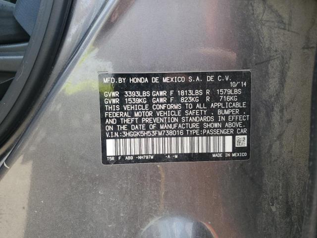 2015 HONDA FIT LX 3HGGK5H53FM738016