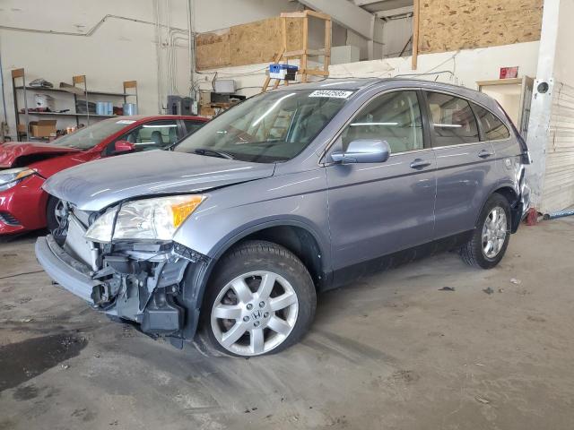 HONDA CR-V EXL 2007 blue  gas JHLRE48747C104357 photo #1