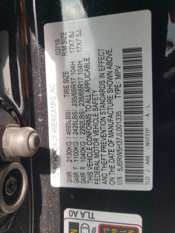 2018 HONDA CR-V LX 5J6RW5H37JL001335