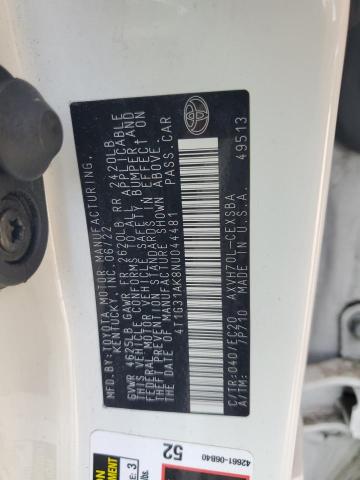 2022 TOYOTA CAMRY NIGH 4T1G31AK8NU044481