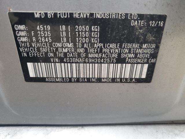 2017 SUBARU LEGACY 2.5 #3305582116