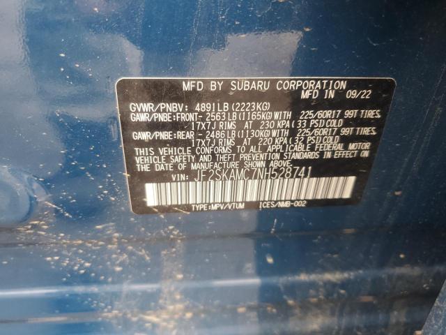 2022 SUBARU FORESTER W JF2SKAMC7NH528741