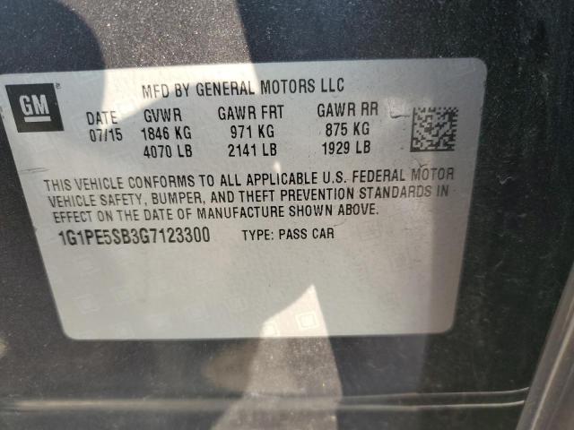 1G1PE5SB3G7123300 2016 CHEVROLET CRUZE