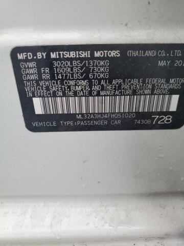 2015 MITSUBISHI MIRAGE DE ML32A3HJ4FH051020