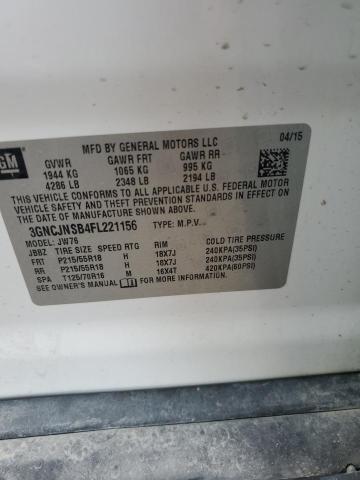 2015 CHEVROLET TRAX LTZ 3GNCJNSB4FL221156