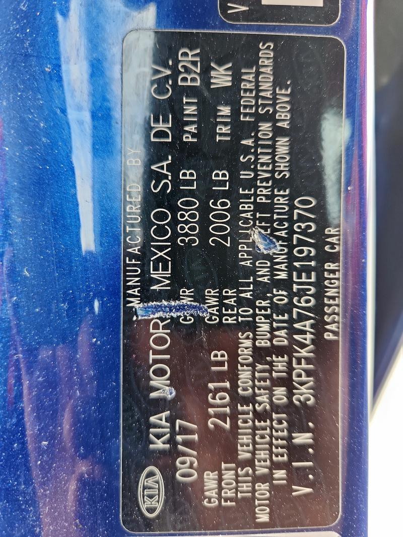 2018 KIA FORTE LX - 3KPFK4A76JE197370