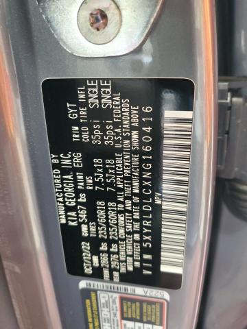 2022 KIA SORENTO S - 5XYRLDLCXNG160416