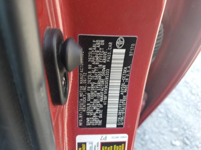 2012 TOYOTA CAMRY BASE - 4T1BF1FK9CU595333