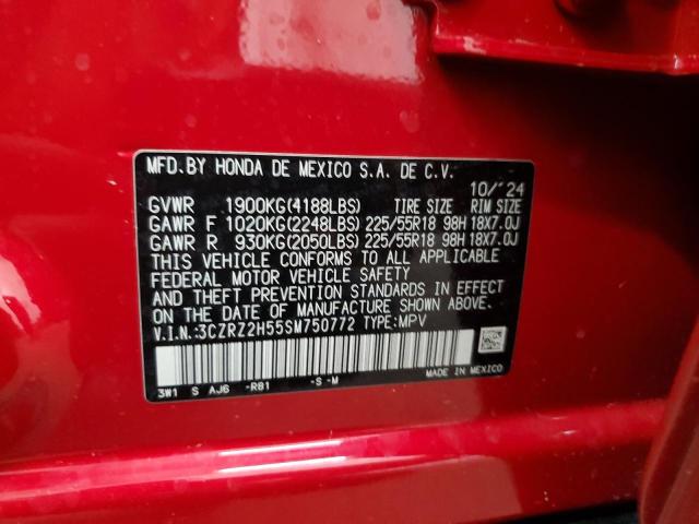2025 HONDA HR-V SPORT 3CZRZ2H55SM750772