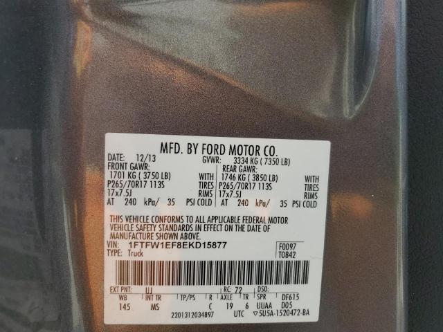 2014 FORD F150 SUPER - 1FTFW1EF8EKD15877