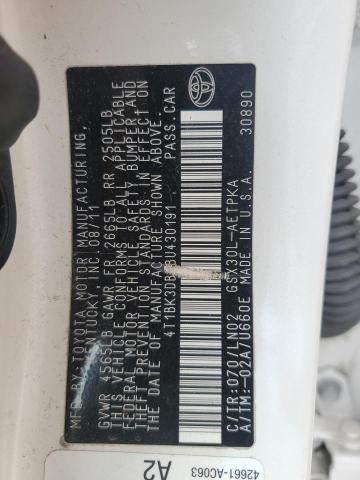 4t1bk3db1bu430191 - 2011 Toyota avalon base - #59849455