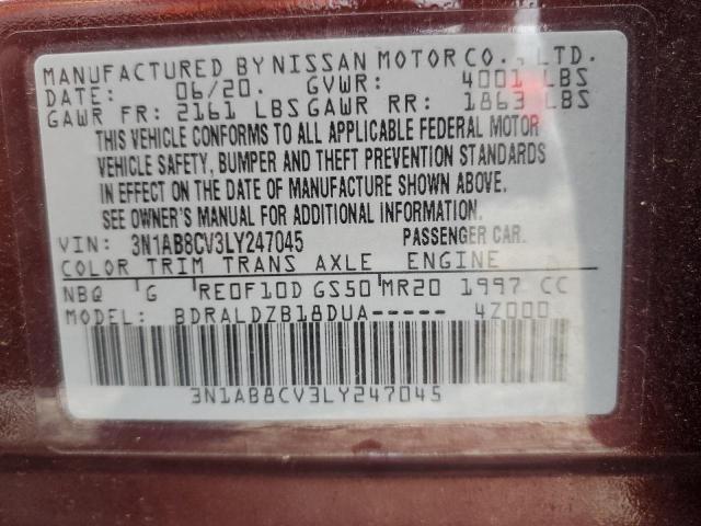 2020 NISSAN SENTRA SV - 3N1AB8CV3LY247045