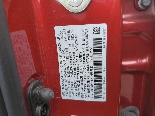 2020 HONDA CR-V TOURI 2HKRW2H98LH662632