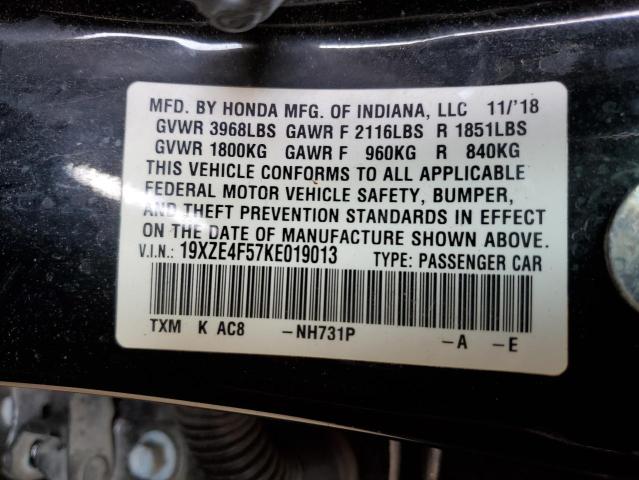 2019 HONDA INSIGHT EX - 19XZE4F57KE019013