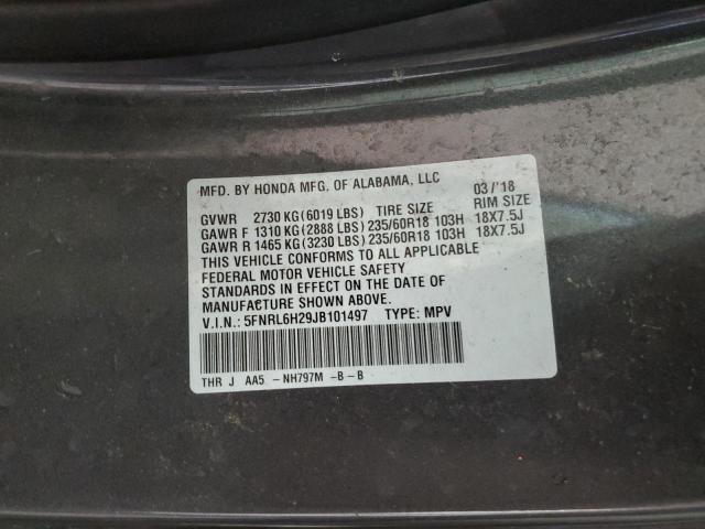 2018 HONDA ODYSSEY LX 5FNRL6H29JB101497