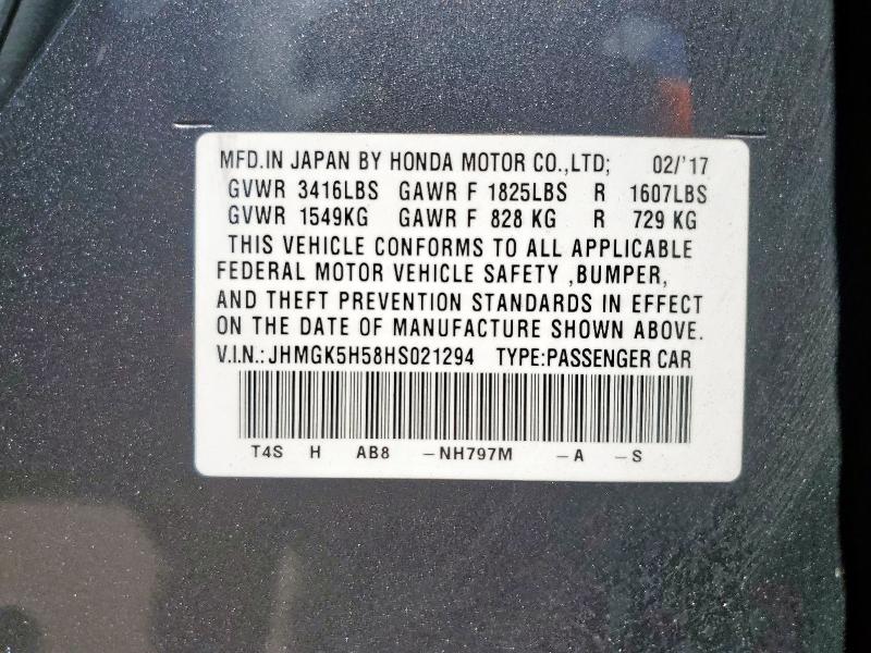 2017 HONDA FIT LX JHMGK5H58HS021294