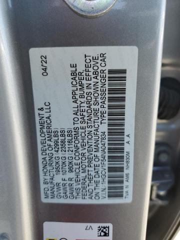 2022 HONDA ACCORD EXL - 1HGCV1F54NA047834