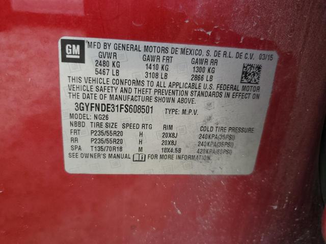 2015 CADILLAC SRX PREMIU 3GYFNDE31FS608501