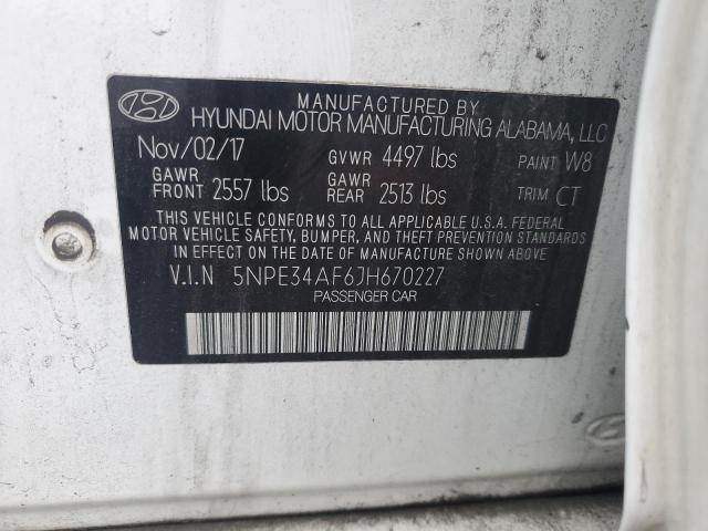 2018 HYUNDAI SONATA SPO 5NPE34AF6JH670227